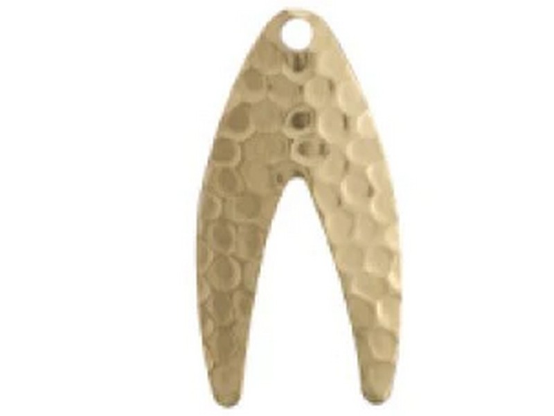 Fish Eye Tackle Blade #2 Dakota 4pk Hammer Brass Polish