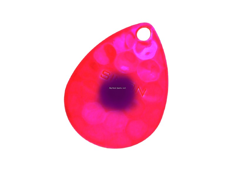 Hawken SSBH35016 Simon Spinner Blade 3.5 Hex - FL Pink / Purple Dot (Pink