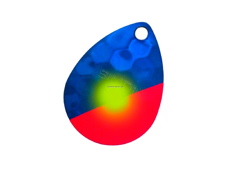 Hawken SSBH35023 Simon Spinner Blade 3.5 Hex - Silver, Slash Pink / Blue