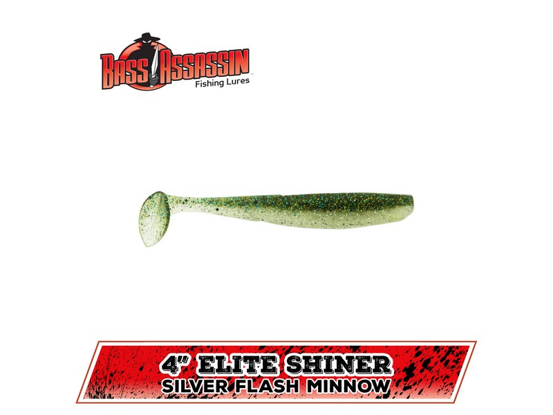 Bass Assassin Swimbait 4" Silver Flash Minnow