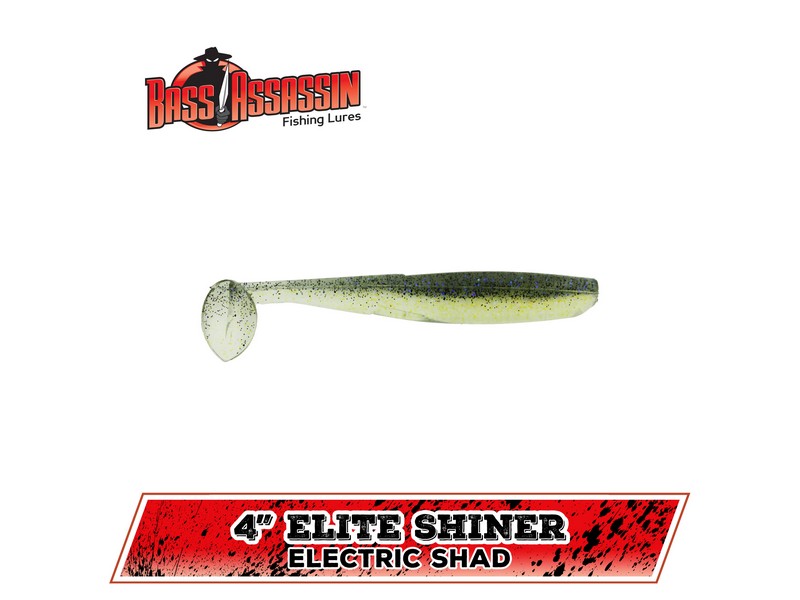 Bass Assassin Swimbait 4" Electric Shad