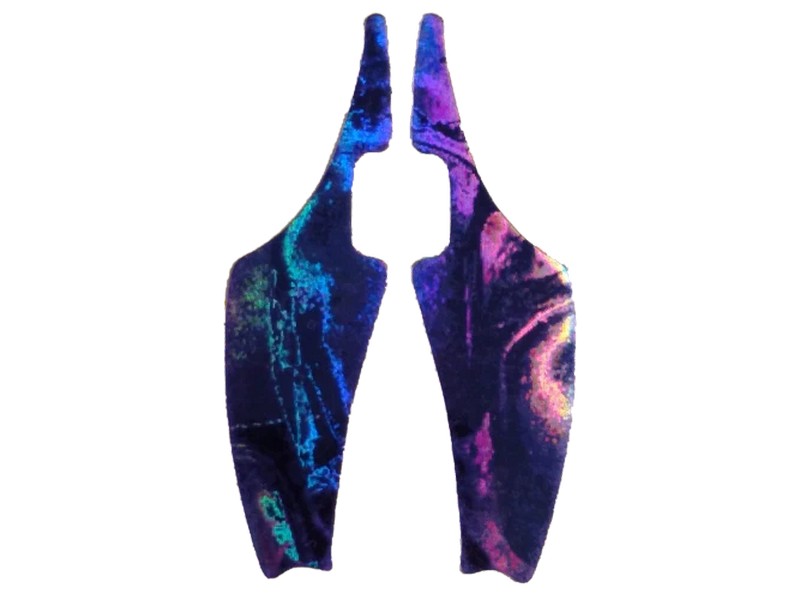 Fish Eye Tackle Blade Decal Medium Mt. Dew Purple