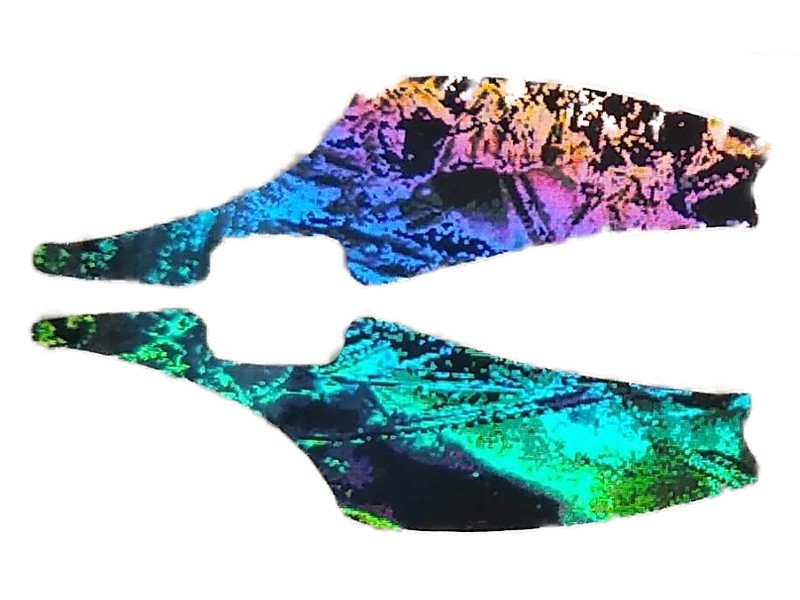 Fish Eye Tackle Blade Decal Medium Mt. Dew Color Shift