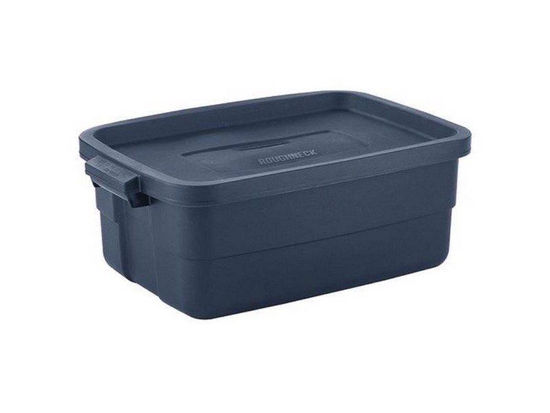 Rubbermaid Roughneck 10 gal Navy Storage Box 8.875 in. H X 15.875 in. W X