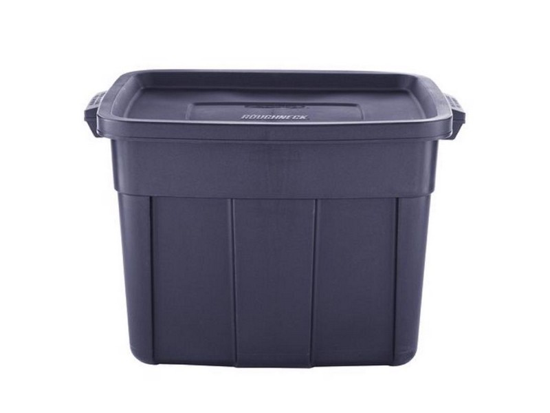 Departments - Rubbermaid Roughneck 18 gal Navy Storage Box 16.375 in. H X  15.875 in. W X