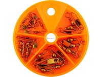 Danielson D1002 Snap Swivel Assortment Brass w/Dial Box 20pc