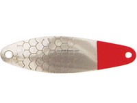 Luhr Jensen Needlefish Trolling Spoon, 2", 1/4 oz, Nickel & Red Head