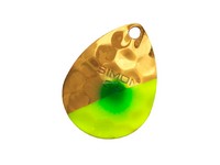 Hawken SSBH35008 Simon Spinner Blade 3.5 Hex - Slash Chartreuse Green Dot,