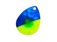 Hawken SSBH35009 Simon Spinner Blade 3.5 Hex - Slash Blue/Chartreuse Dot,