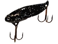 Fish Eye Tackle Durable Powder Coated 5/8oz Blade Bait Black and Silver
