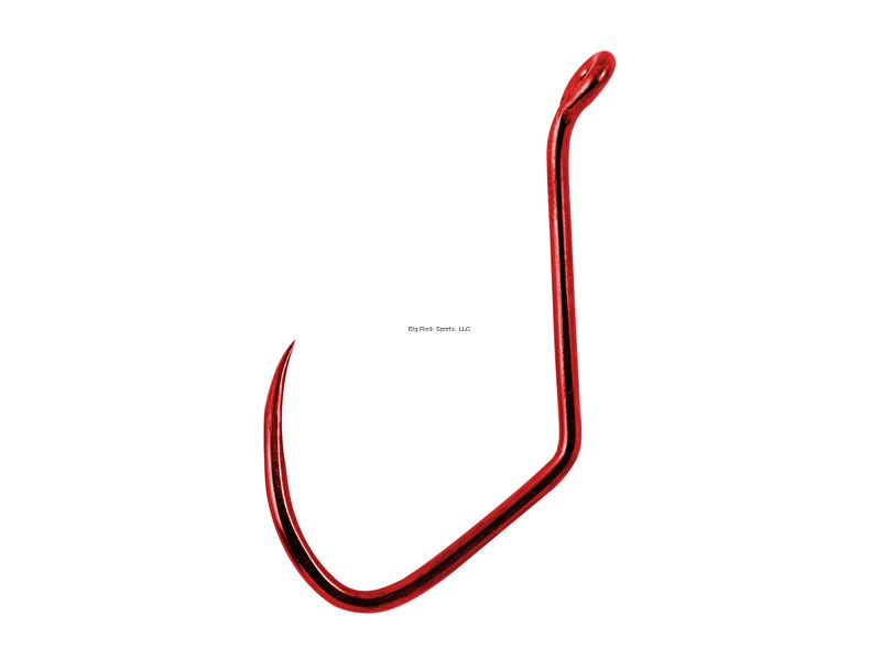 Matzuo 141062-1/0 Octopus Sickle Hook Red Chrome 1/0 25pk