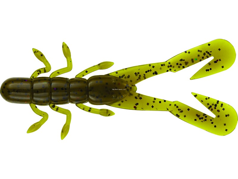 Mister Twister 4BB10-15BK Buzz Bug, 4" Green Pumpkin 10/Pack