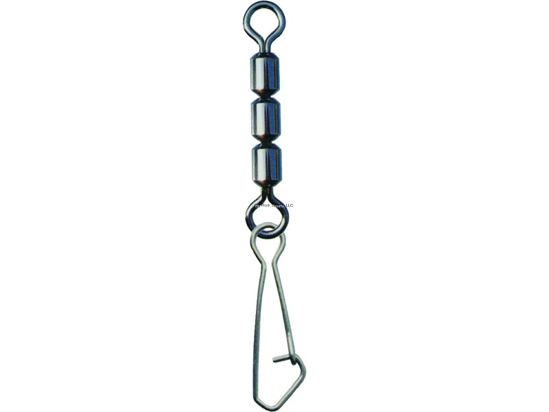 P-Line HS3RH7-6PK High Speed Rolling Treble Swivel w/Snap Blk 6pk 33Lb