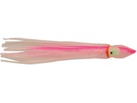 P-Line Sunrise Squid Skirt 2 1/2" Clear Pearl with Double Pink Spripes 8pk