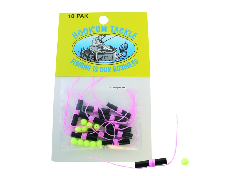 Hook'um Bobber Stopper Know w/Bead Pink String 10pkg