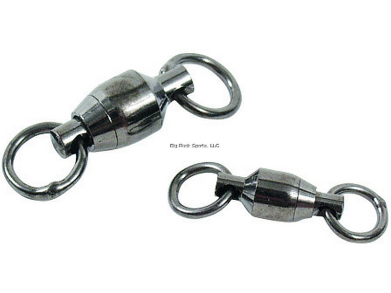 Spro Ball Bearing swivel 2 Weld Ring 300lb Black 2pk