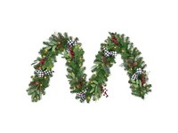 Celebrations 12 in. D X 9 ft. L LED Prelit Warm White Decorated Garland