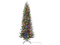 Celebrations 7 ft. Slim LED 350 ct Majestic Fraser Fire Color Changing