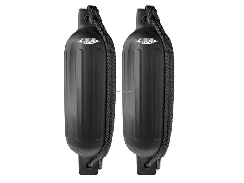 Shoreline Marine Black Boat Fender 5.5"x20" 2pk