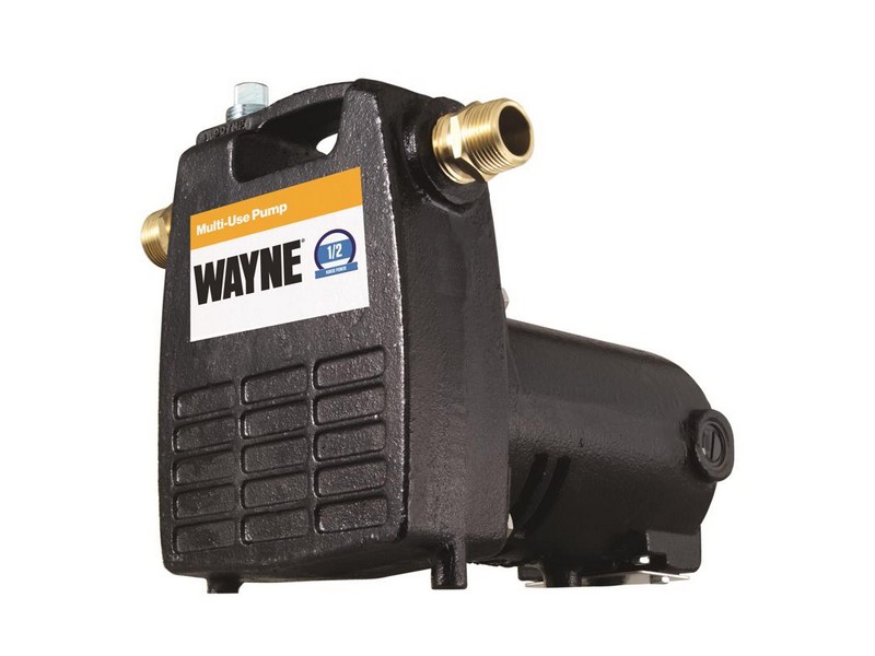 Wayne 1/2 HP 1600 gph Cast Iron Switchless Switch Bottom AC Transfer Pump