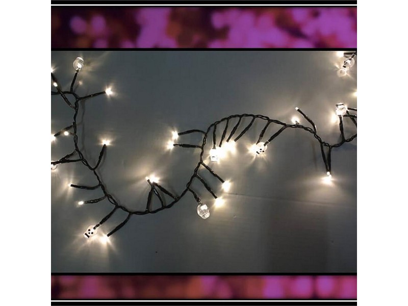 Celebrations Warm White 120 ct 9 ft. LED Skull Lights