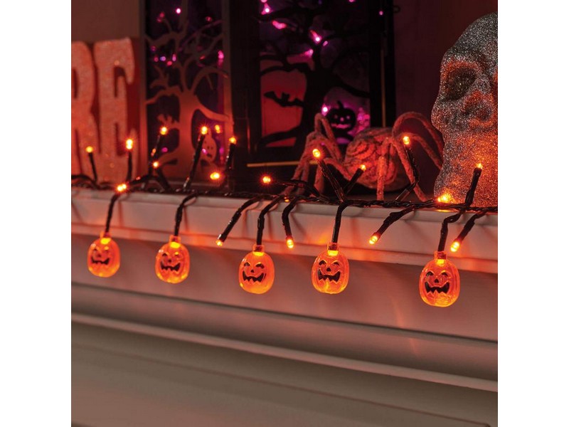 Celebrations Orange 120 ct 9 ft. LED Pumpkins Lights