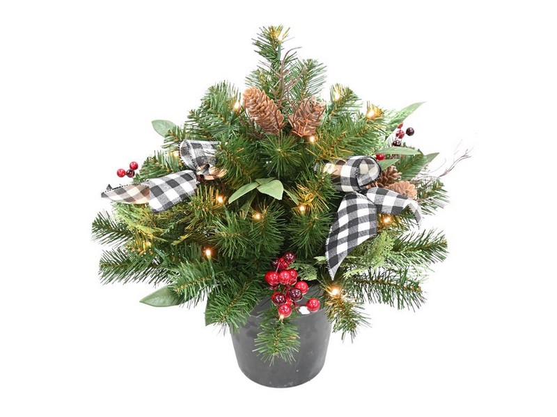 Celebrations 1-1/2 ft. Slim LED 35 ct Urn Filler Porch Bush