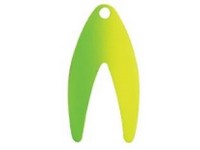 Fish Eye Tackle Blade #2 Dakota 4pk Chartreuse Dye Green Splash