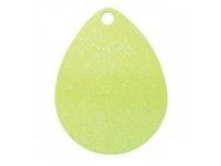 Fish Eye Tackle Blade #4 Colorado 3pk Glitter Chartreusse