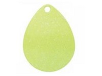 Fish Eye Tackle Blade #5 Colorado 3pk Glitter Chartreuse
