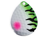 Fish Eye Tackle Blade #5 Colorado 2pk Tiger Stripe White Green