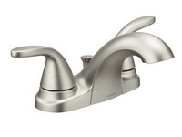 Moen Adler Brushed Nickel Bathroom Faucet 4 in.