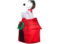 Gemmy LED Peanuts 42 in. Snoopy on House Inflatable