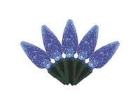 Celebrations Platinum LED C6 Blue 50 ct String Christmas Lights 25 ft.
