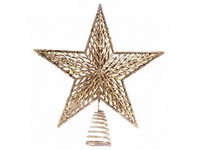 Celebrations Gold Glitter Star Indoor Christmas Decor 12 in.