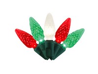 Celebrations Platinum LED C6 Red/Green/Pure White 50 ct String Christmas