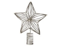 Lumineo LED Gold Tree Topper Star Indoor Christmas Decor 9.84 in.