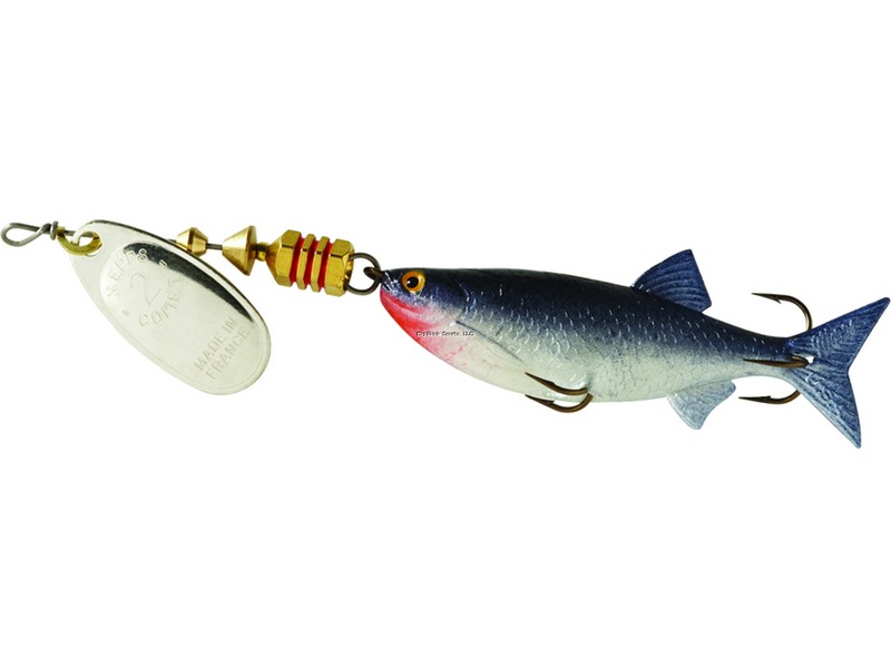 Mepps Comet Mino In Line Spinner 2-1/2", 1/4oz Silver Blade w/ Shad Mino