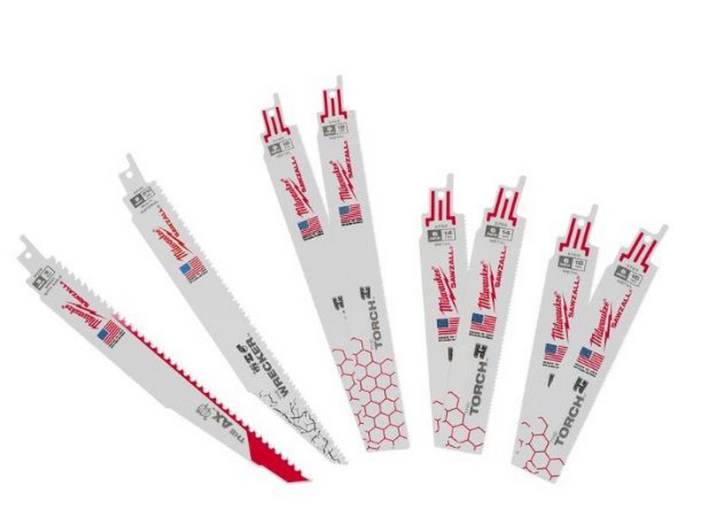 Milwaukee Sawzall 1 in. W Blade Set 8 pc