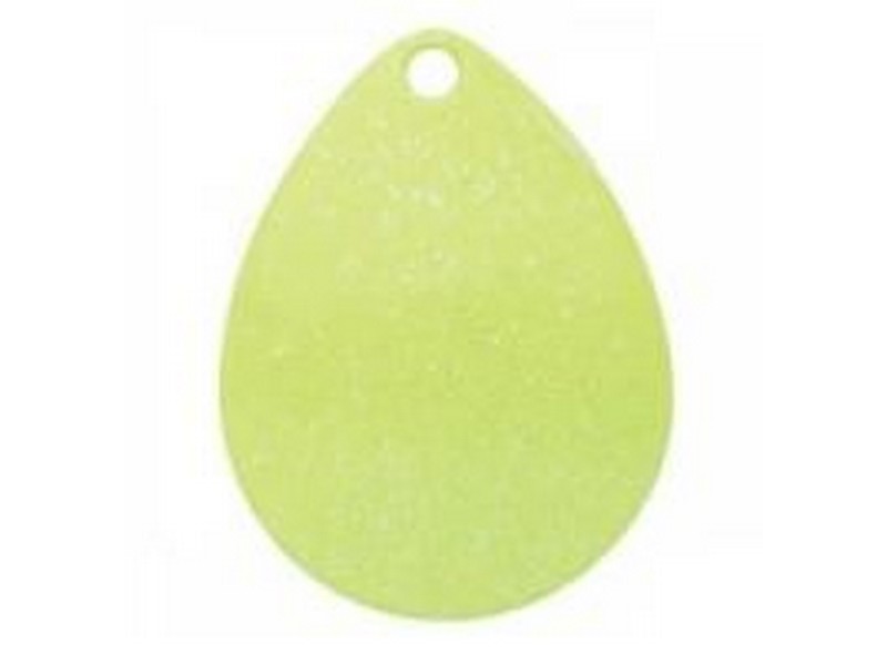 Fish Eye Tackle Blade #4 Colorado 3pk Glitter Chartreusse