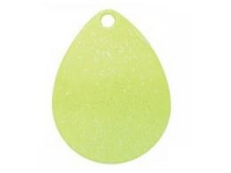 Fish Eye Tackle Blade #5 Colorado 3pk Glitter Chartreuse
