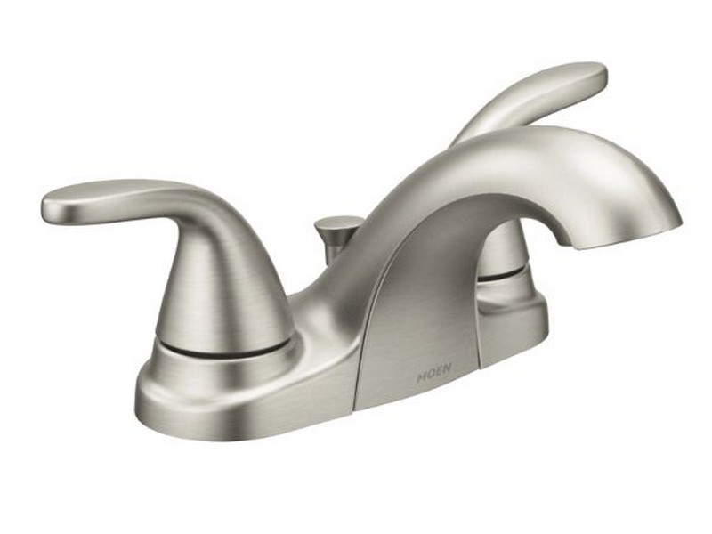 Moen Adler Brushed Nickel Bathroom Faucet 4 in.