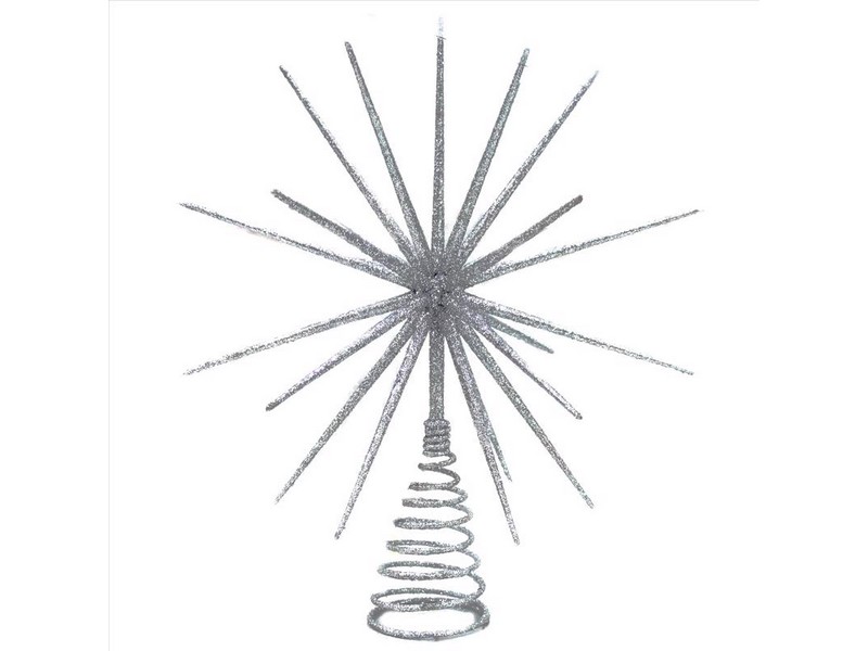 Celebrations Home Silver Burst Indoor Christmas Decor 14 in.