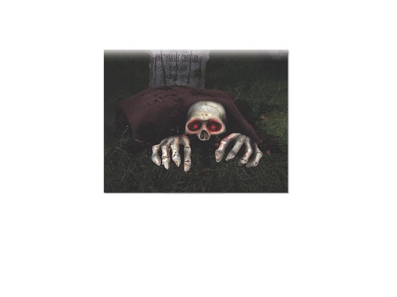Fun World Lite Up Skele-Peeper Grave Breaker Halloween Decor