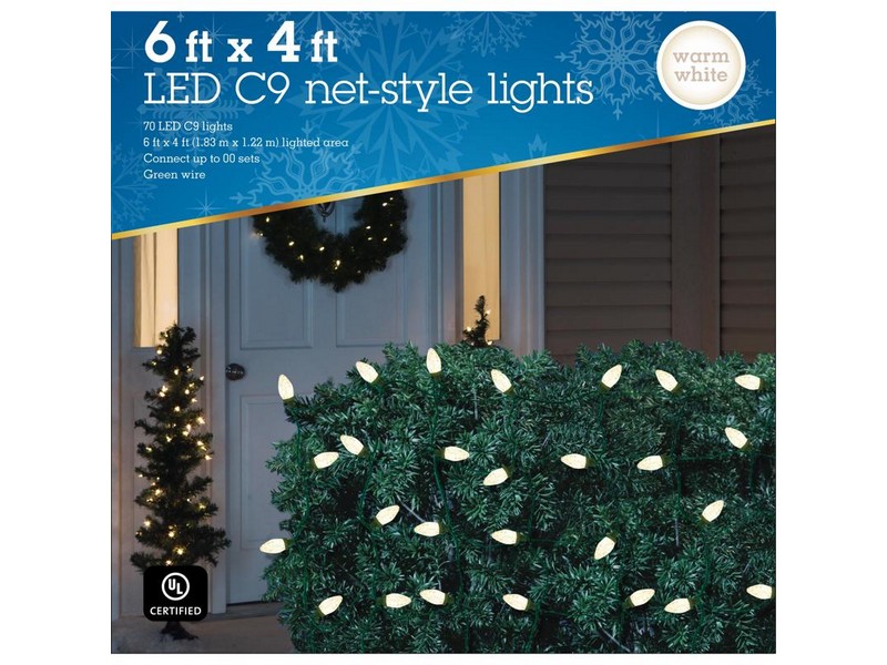 Celebrations LED C9 Warm White 70 ct Net Christmas Lights