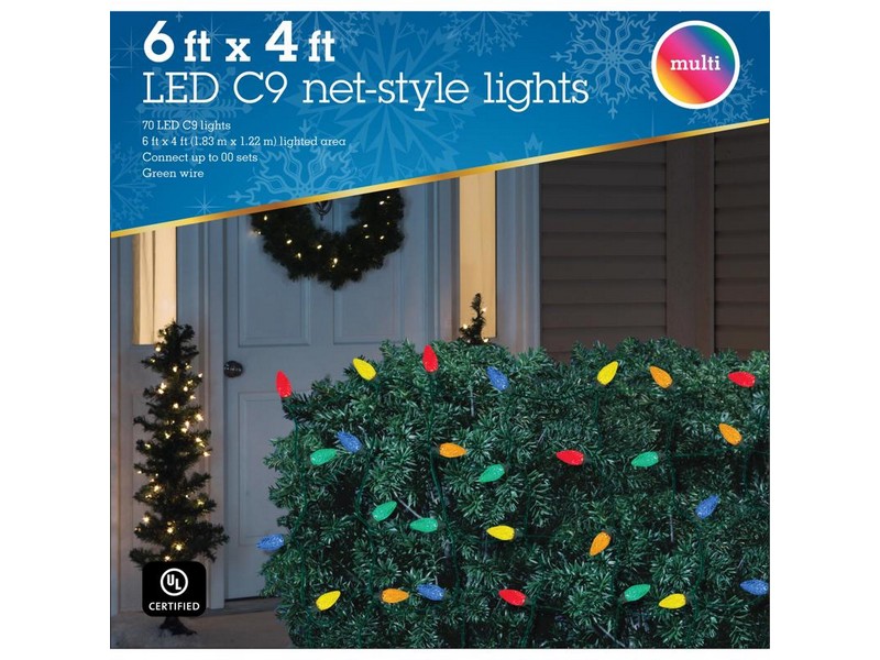 Celebrations LED C9 Multicolored 70 ct Net Christmas Lights