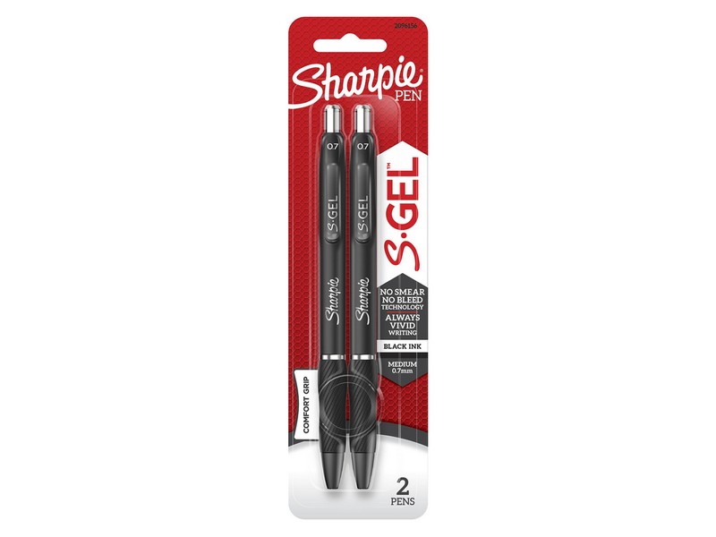 Sharpie S-Gel Black Retractable Gel Pen 2 pk