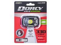 Dorcy Ultra HD Rechargeable 330 lm Black LED Head Lamp 18650 Battery