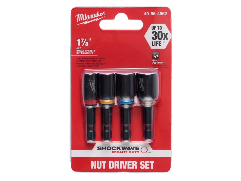 Milwaukee Shockwave 1-7/8 in. L Steel Nut Driver Set 4 pc