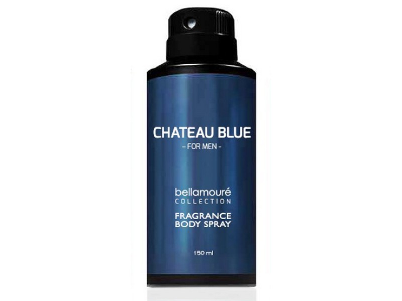 Bellamoure Mens Body Spray 150ML. Chateau Blue